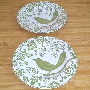 Pier 1 imports set of (2) 8 inch bird dishes